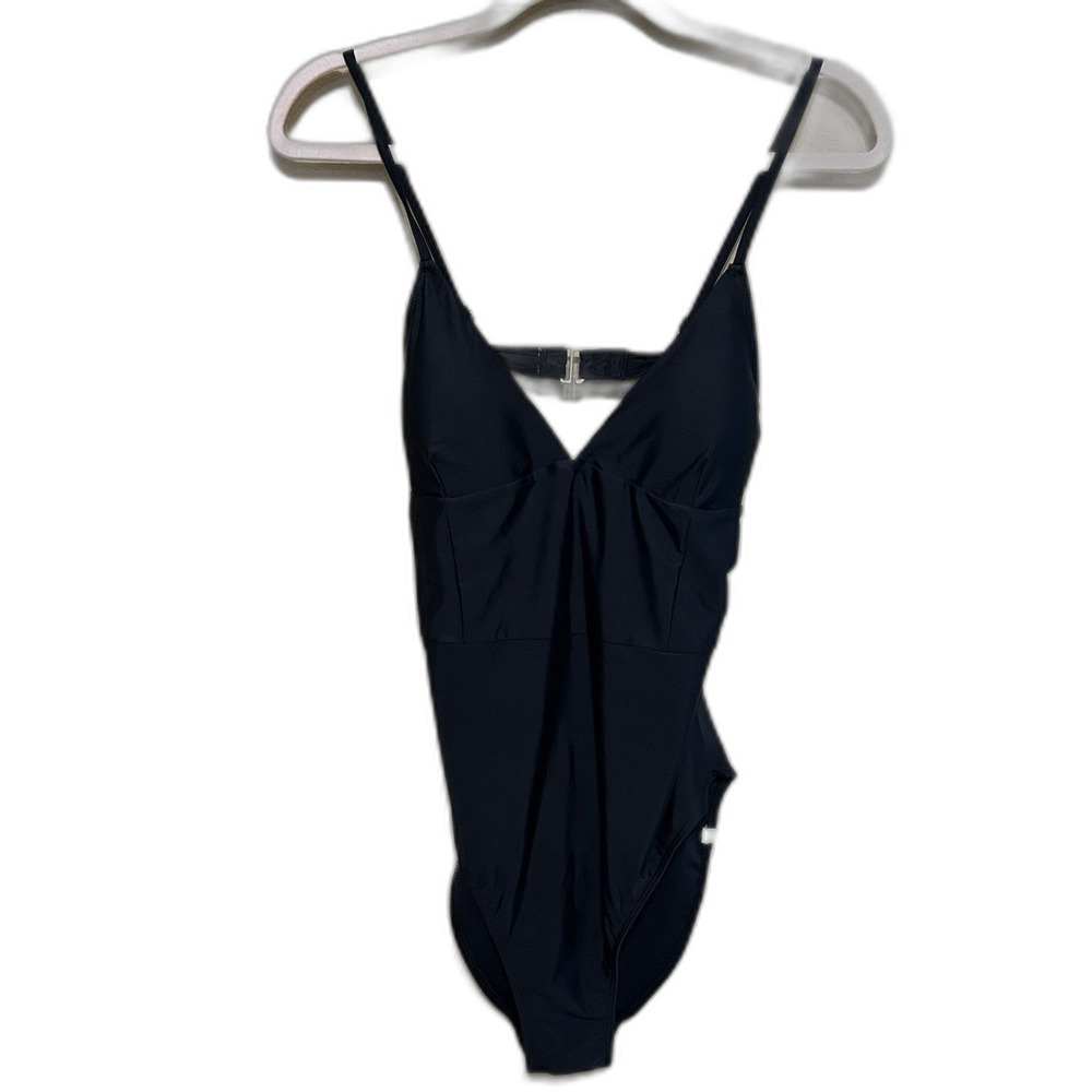 Summersalt Swimsuit Womens Size 8 Black One Piece Open Back EUC